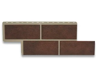 фото Фасадная панель (АП) "КАМЕНЬ Неаполитанский" (коричневый) 1255*450 мм (раб.размер 1000*430)