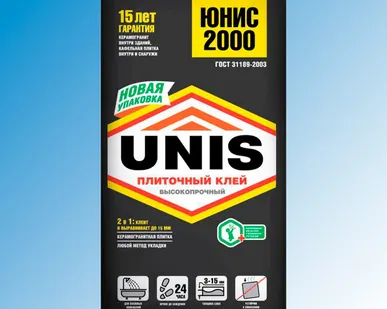 фото Клей для плитки UNIS 2000 25 кг
