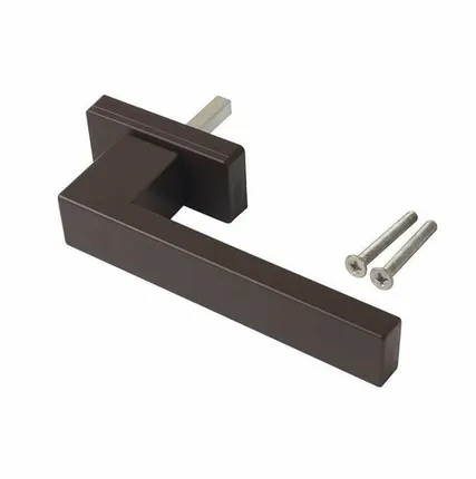 Фото №0 Ручка оконная Internika DUBLIN 35 мм, алюминиевая, 2 винта, коричневый матовый RAL8019 (45°)