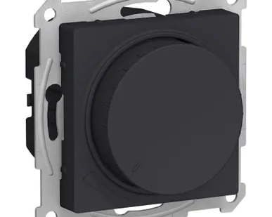 фото Механизм светорегулятора поворотно-нажимного AtlasDesign 630Вт карбон SchE ATN001036