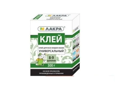 фото Клей для всех видов обоев универсальный Лакра, 300гр