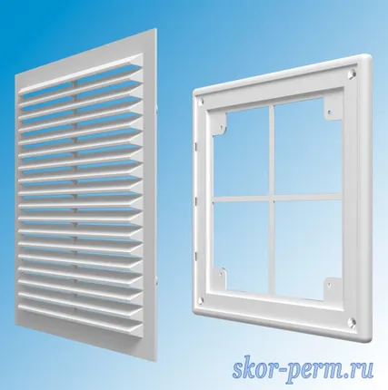 Фото №2 Решетка вентиляционная 208х208 разъемная, с москитной сеткой