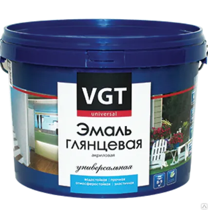 Фото №0 Эмаль универсальная глянцевая VGT (ВГТ) ВД-АК-1179, 1 кг. база А