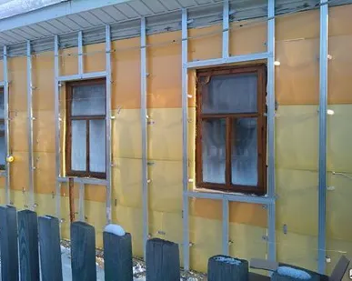фото Монтаж подсистемы под утеплитель в один слой под ключ