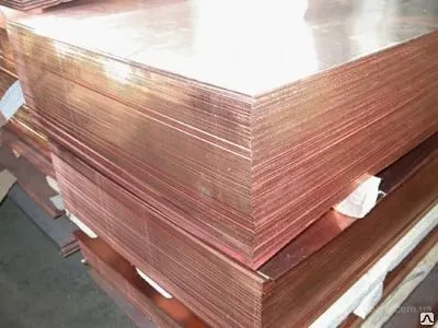 Фото №0 Лист медный 6х600х1500 мм М1 мяг