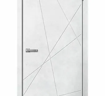 фото Дверь межкомнатная Line 01 (Line) глухая, ПВХ, Бетон светлый 2000х700мм