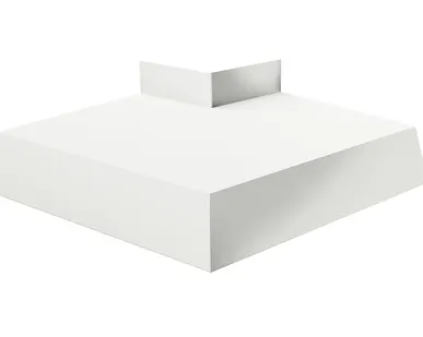 фото Угол отлива внешний 100 0,45 Drap с пленкой RAL 9003 сигнальный белый