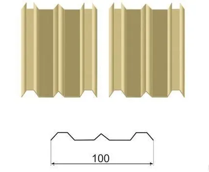 Фото №0 Металлический штакетник ШТ-100 1014 темный беж