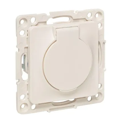 Фото №3 Розетка 1-м СП Стокгольм 16А IP44 с заземл.защ. шторки с крышкой механизм бел. PROxima EKF EYR16-028-10-44