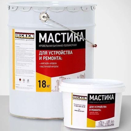 Фото №0 Мастика Decken битумная (ведро 18 кг./18 л.)