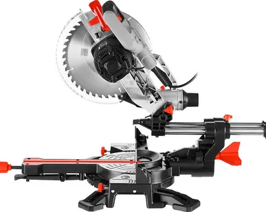 фото ЗУБР ЗПТ-255-1800 ПЛ пила торцовочная с протяжкой, d 255 х 30 мм, 1800 Вт