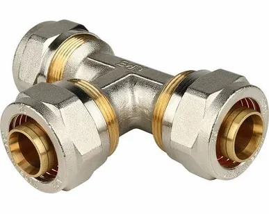 фото Тройник STOUT равнопроходный 26х26х26 для металлопластиковых труб винтовой