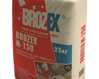 фото Кладочная смесь BROZEX М-150 зимняя 25кг. 48шт/пал