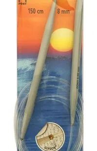 фото 50567 PONY Спицы круговые 8,00 мм/ 150 см, пластик, 2 шт.