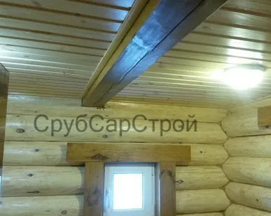 фото Сруб из бревна ручной рубки. 4х6 м. 180 мм.