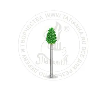 фото 32F14-50 - Пламя, Ø хвостовика 2,3мм, Ø фрезы X 6,35мм, L фрезы 12,7мм (coarse) SUB-32F14-50