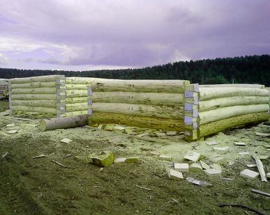фото Бани рубленные сосна, осина