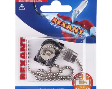 фото Выключатель для настенного светильника Silver блист. Rexant 06-0240-A