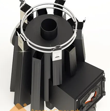 Фото №1 Печь ДобросталЬ Фредерика стронг со стеклом (черная)