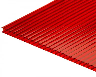 фото СОТОВЫЙ ПОЛИКАРБОНАТ (КРАСНЫЙ) (2100*6000*4)