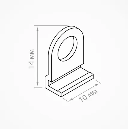 Фото №0 Петля для подвешивания пластикового профиля CLICKER HOOK, цвет белый