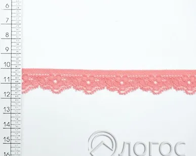 фото Кружево стрейч 15мм Е-1, И, розовый