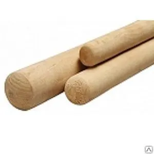 Фото №0 Держак д/граблей D=25мм, L=130см деревянный (береза, 1-й сорт)