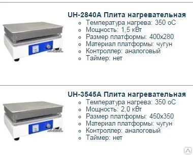 фото Плита нагревательная ЭКОНОМ-вариант (4 модели)