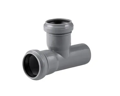 фото Тройник ВК ПП 50/50х87, серый,РТП