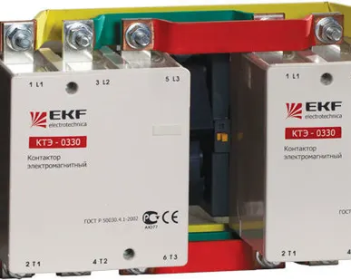 фото Контактор КТЭ реверсивный 150А 380В 2NO EKF