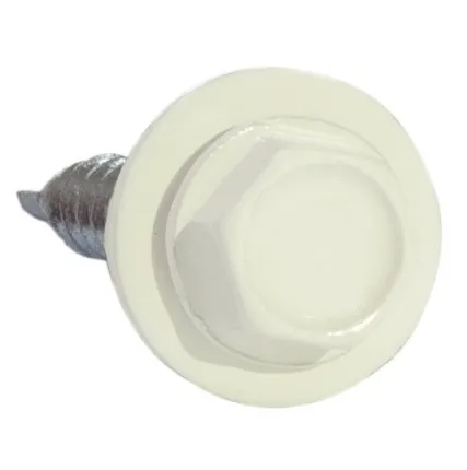 Фото №0 Саморез 4,8х35 HARDWEX оцинкованный RAL 9010 Чистый белый под насадку для крепления кровельного листа к деревянным конструкциям 00000009433