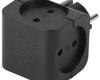 фото Разветвитель 4-м SP-4-B без заземл. (10/60/2880) черн. ЭРА Б0008207