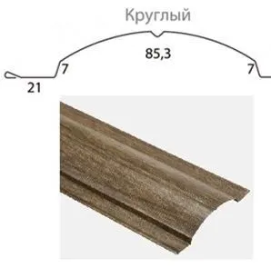 фото Штакетник металлический Круглый Premium Quarzit