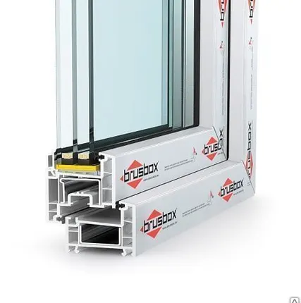 Фото №0 ОКНА ПВХ профиль Brusbox 60-3 под ключ с москитной сеткой