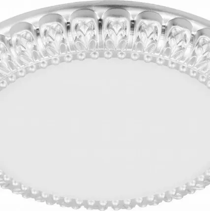 Фото №0 Светильник встраиваемый LED 12W 4000K AL9010 круг жемчужный с подсветкой Feron