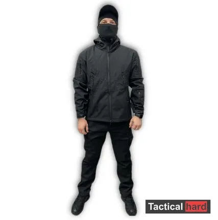 Фото №0 Костюм демисезонный Softshell куртка + штаны, расцветки черный