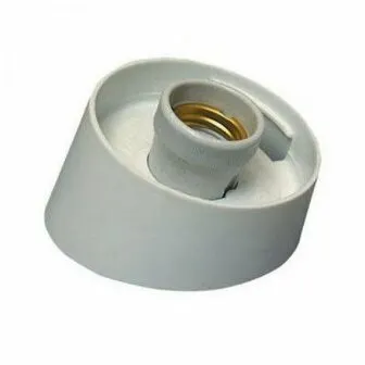 Фото №0 Элетех Свет.армат.пластик белый+керам.патрон (косая) НББ (61-60)/ (64-60-111)