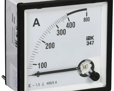 фото Амперметр Э47 400А класс точности 1,5 72*72мм IEK