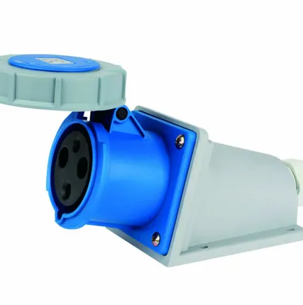 Фото №0 DEKraft Розетка стац. 2Р+РЕ 63А 220В IP67 РС-103