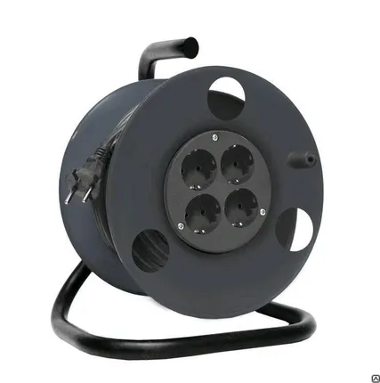 Фото №0 Удлинитель на катушке силовой народный 4 гнезда ПВС 1300 Вт б/з, 20м