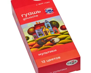 фото Гуашь Гамма Мультики, 15мл×12цветов