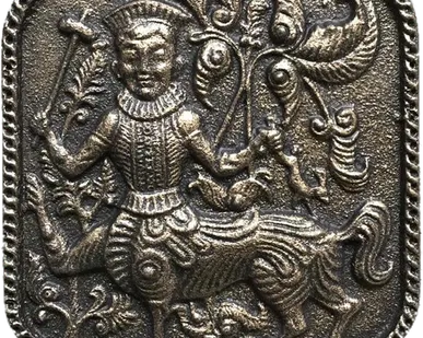 фото Чугунный изразец "Полкан"