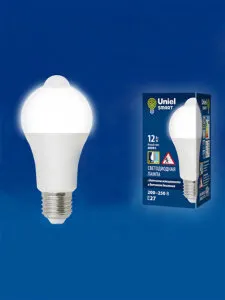 Фото №0 Лампа светодиодная 12Вт Е27, с радиолок. датчиком движения