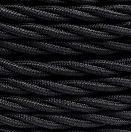 Фото №0 Провод ретро 2х2.5 матов. черн. (уп.50м) Bironi B1-425-73-50