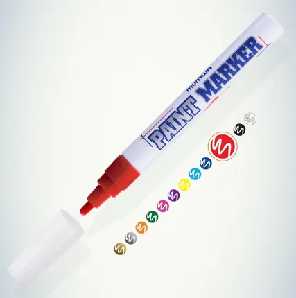 Фото №0 Маркер-краска 4мм нитро-основа красн. MunHwa Б0048231