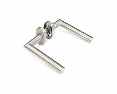 фото Гарнитур нажимной раздельный Elementis, прямоуг., +/-45°, нерж. сталь