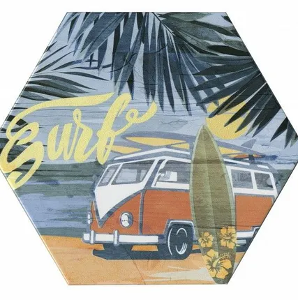 Фото №0 Плитка керам. KERAMA MARAZZI Бенидорм 231х200 декор Серфинг желтый HGD\A340\24000