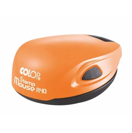 Фото №0 Печати-С COLOP Stamp Mouse R40 Оснастка для печати диам. 41,6 мм (Оранжевый, Синий)