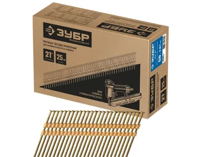 фото Гвозди реечные рифленые 305392-50 Зубр РГР-21 / 50 мм / 21° / 3500 шт