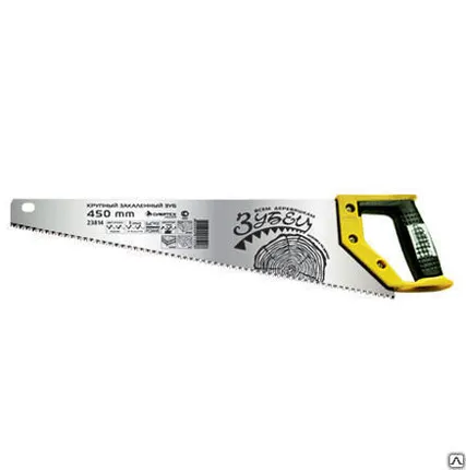 Фото №0 Ножовка по дереву "Зубец",450 мм,7-8 ТРI,кал.зуб,кал.зуб,2-компон.рук.